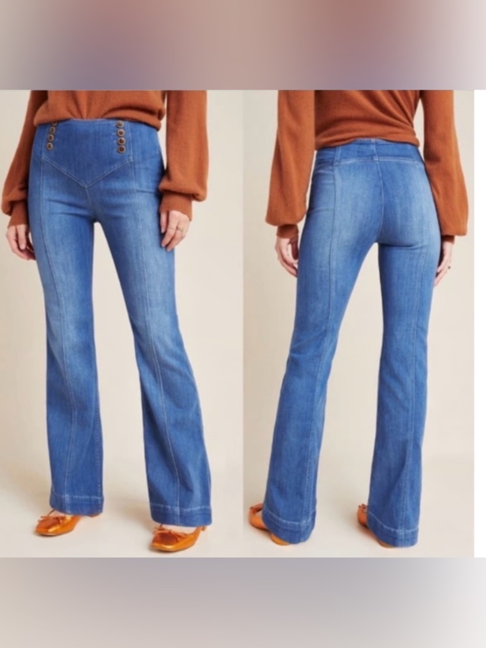 Anthropologie Pilcro and the Letterpress Sailor Jeans, size 28 - Picture 2 of 9